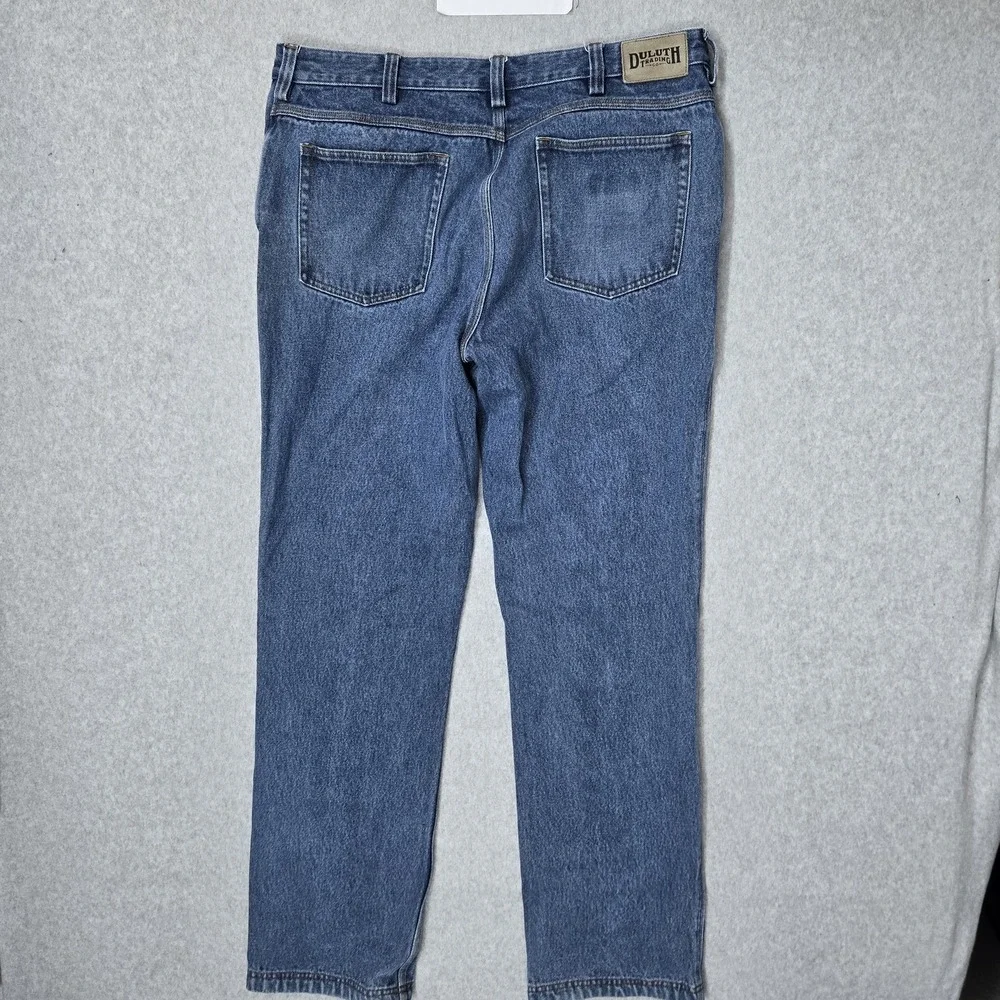 Duluth Trading Co Men Jeans 37X36 Blue Denim Ballroom Relaxed 34